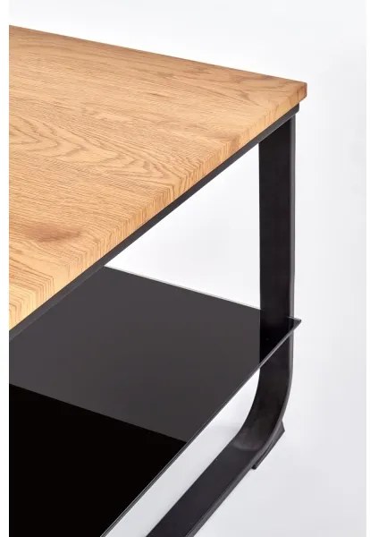 Masă de cafea ARTIGA 45x105 cm negru/bej