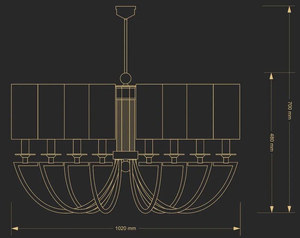 Candelabru 8 brate elegant design clasic realizat manual Lea