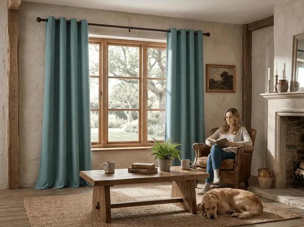 Draperie opaca DREAM VELVET 140x270 cm, verde albastrui Agatat: Rejansa