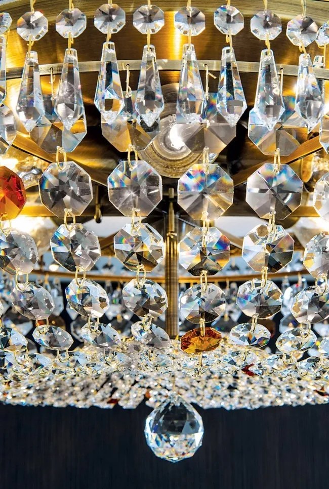 Lustra aplicata cristal Schöler design de lux Sheraton 55cm, antique brass