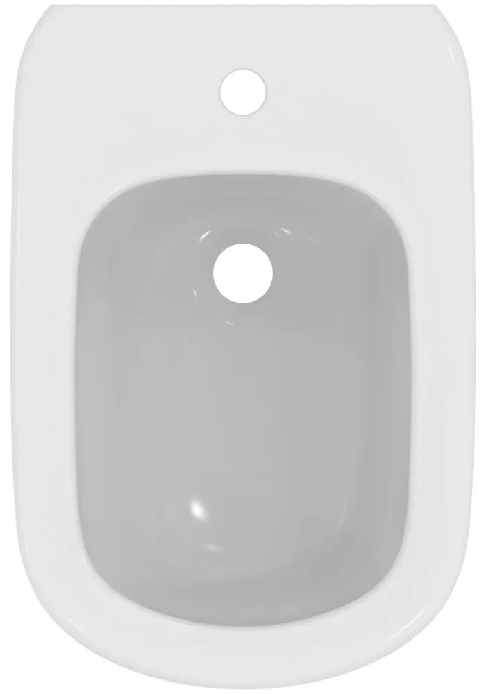 Bideu suspendat, 360x530 cm, cu preaplin, orificiu pentru baterie, alb
