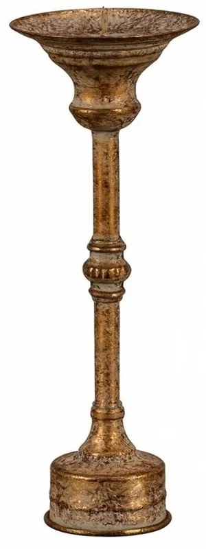 Sfeșnic metalic pe soclu Nox 27 cm, auriu, 27 cm