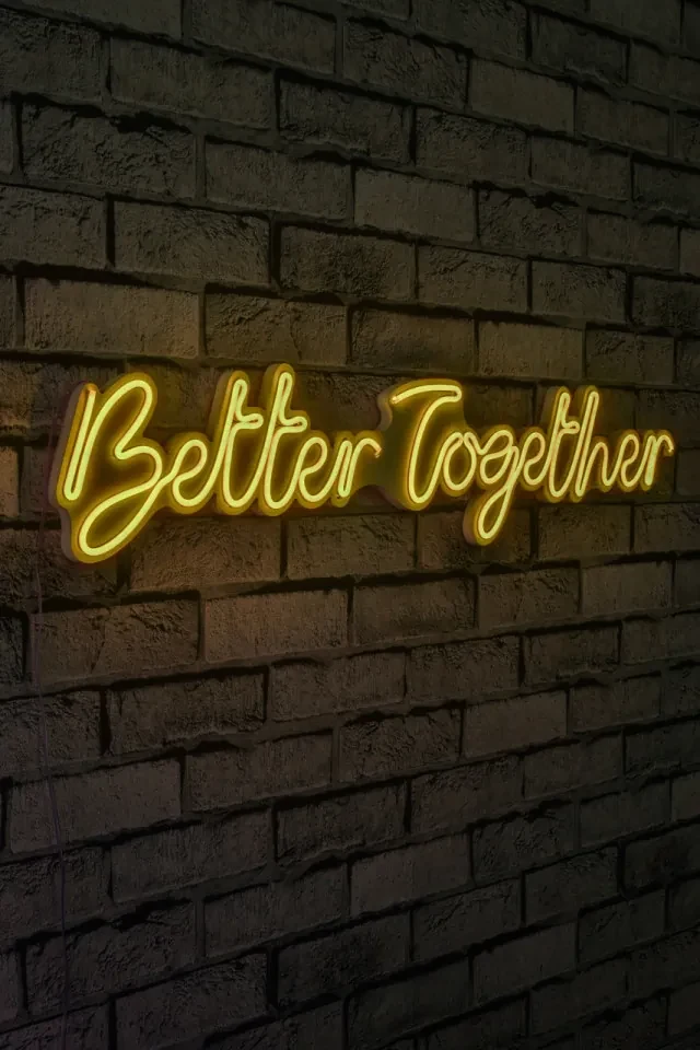 Semn Luminos LED Better Together, Galben