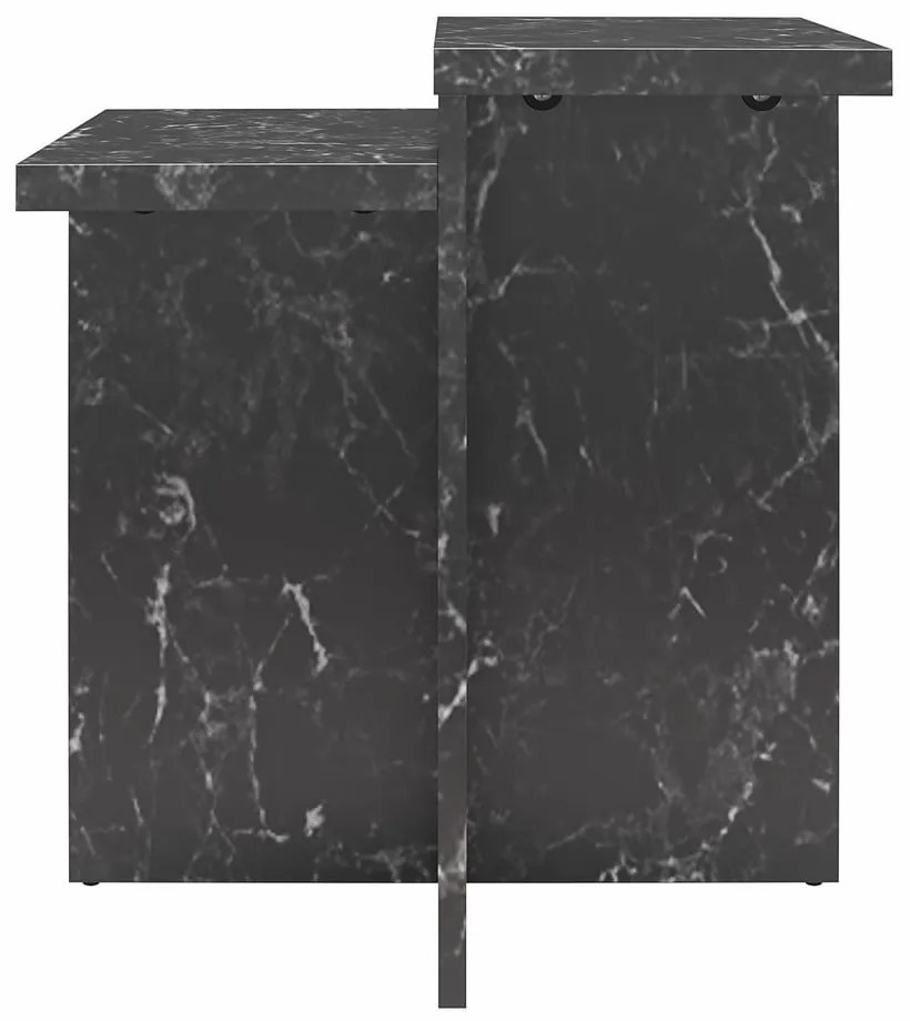 Măsuță de cafea neagră cu aspect de marmură 56x56 cm Brielle – CosmoLiving by Cosmopolitan