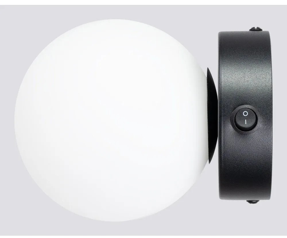 Aplică de perete neagră-albă Blaze – Sollux