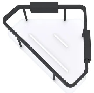 Raft de perete de duș NIMCO Ki-14003-B-90 KIBO negru mat/alb