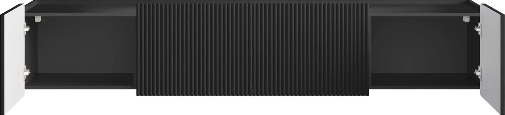 Dulap TV Malmi 200 cm suspendată - negru mat / auriu