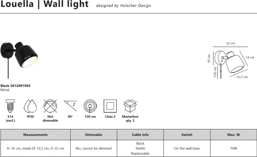 Aplica design nordic modern Louella