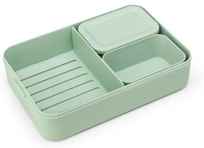 Cutie pentru alimente Brabantia Make&Take 1006291, 2 L, Cu separatoare, Inchidere etansa, Fara BPA, Verde