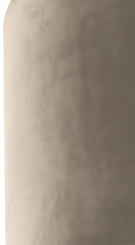 Abajur din catifea Taupe 50/50/25 cu interior auriu