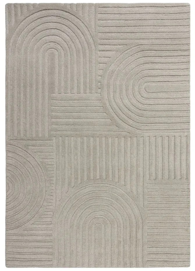 Covor din lână Flair Rugs Zen Garden 120 x 170 cm, gri
