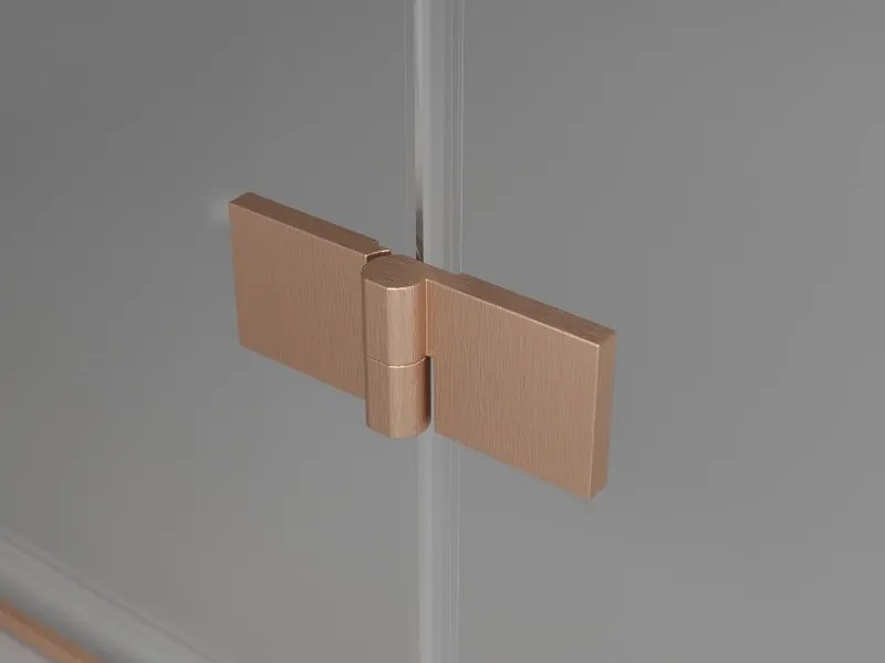 Mexen Mist-F Duo cabină de duș pliabilă 80 x 80 cm, transparent, cupru periat - 8A6-080L-080P-65-00