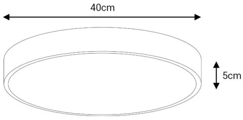 Plafonieră LED dimabilă LED/40W/230V 3000-6500K d. 40 cm negru + telecomandă