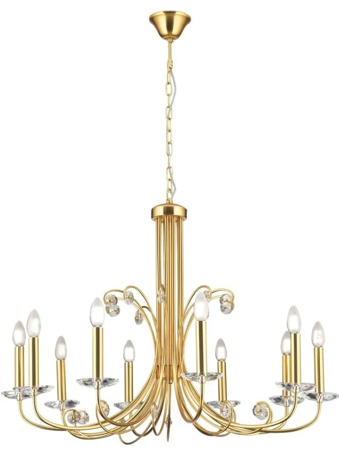 Candelabru stil clasic cu cristal K9 ARIANE 10L auriu