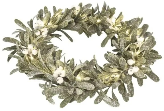 Coroniță de Crăciun cu LED, 25 LED-uri, alimentare 3xAA, Ø 35 cm