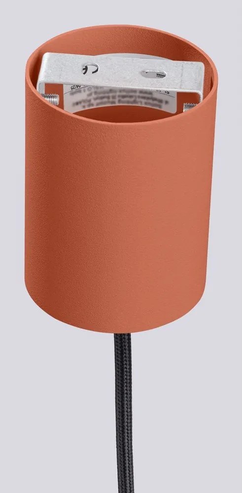 Lustră portocalie cu abajur din sticlă ø 12 cm Orbital – Sollux