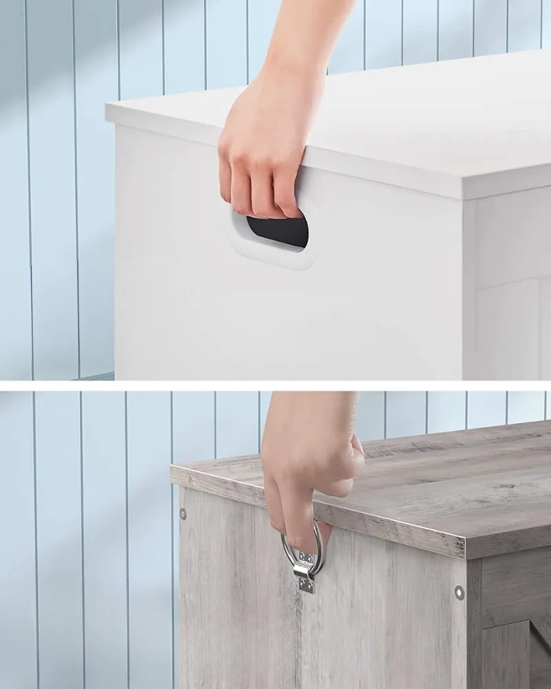 Vasagle Cufăr de depozitare GRETA, 76x48x40 cm, alb