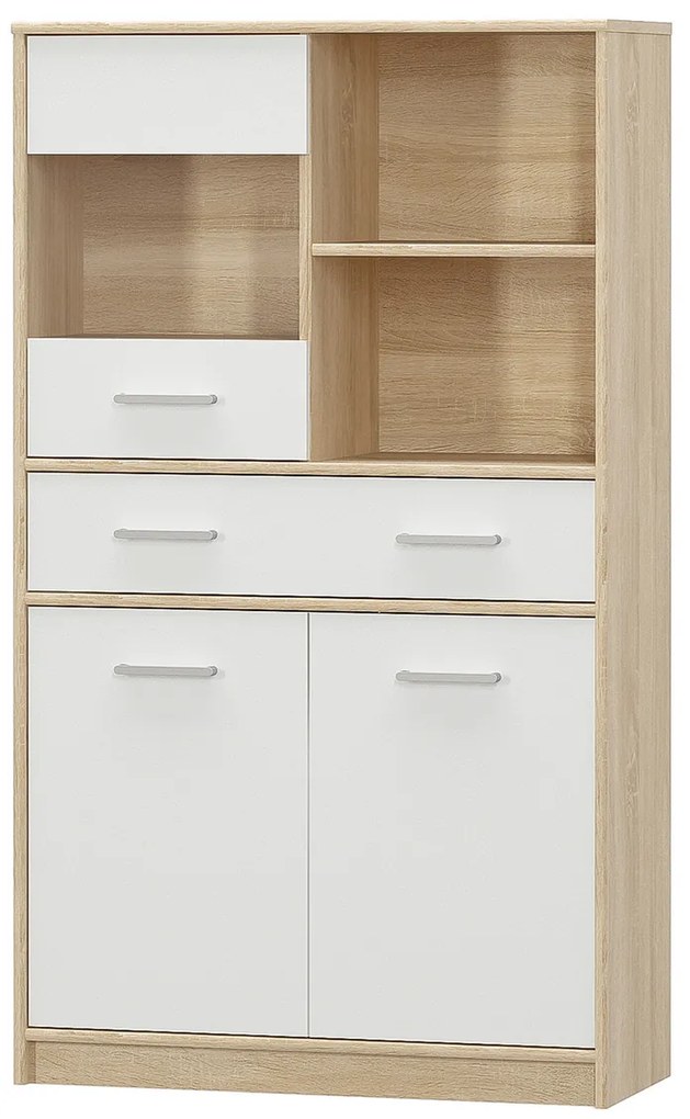 Dulap TEYO 2D1W1S, alb