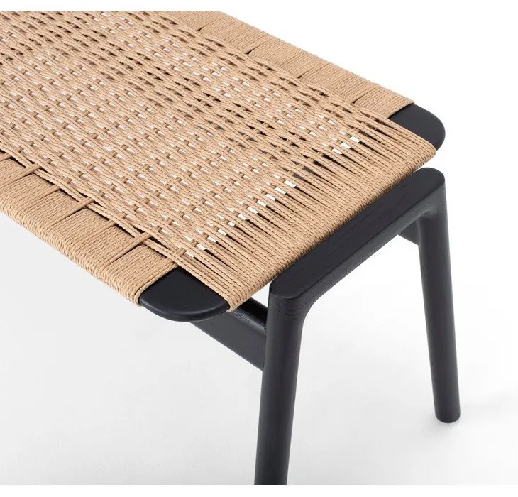 Bancă neagră/în culoare naturală Klupa – Gazzda