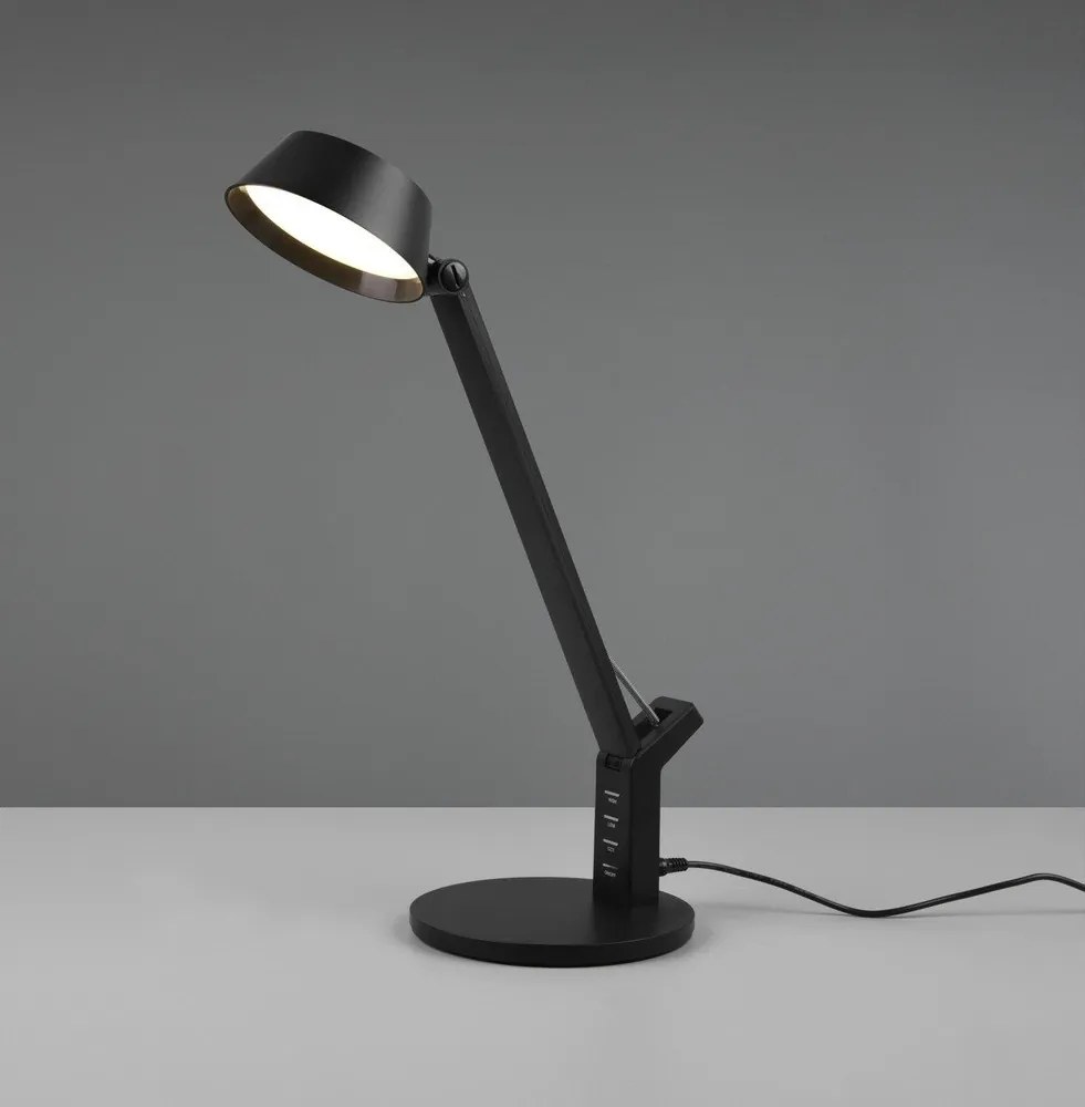 Veioză negru-mat LED cu intensitate reglabilă (înălțime 40 cm) Ava – Trio