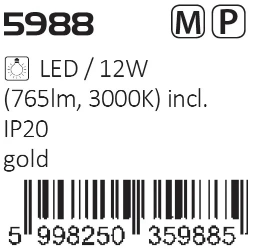 Aplica LED camera de zi, sufragerie, dormitor Daria 5988 RX
