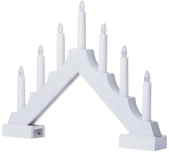 Sfeșnic LED de Crăciun 7xLED/2xAA alb