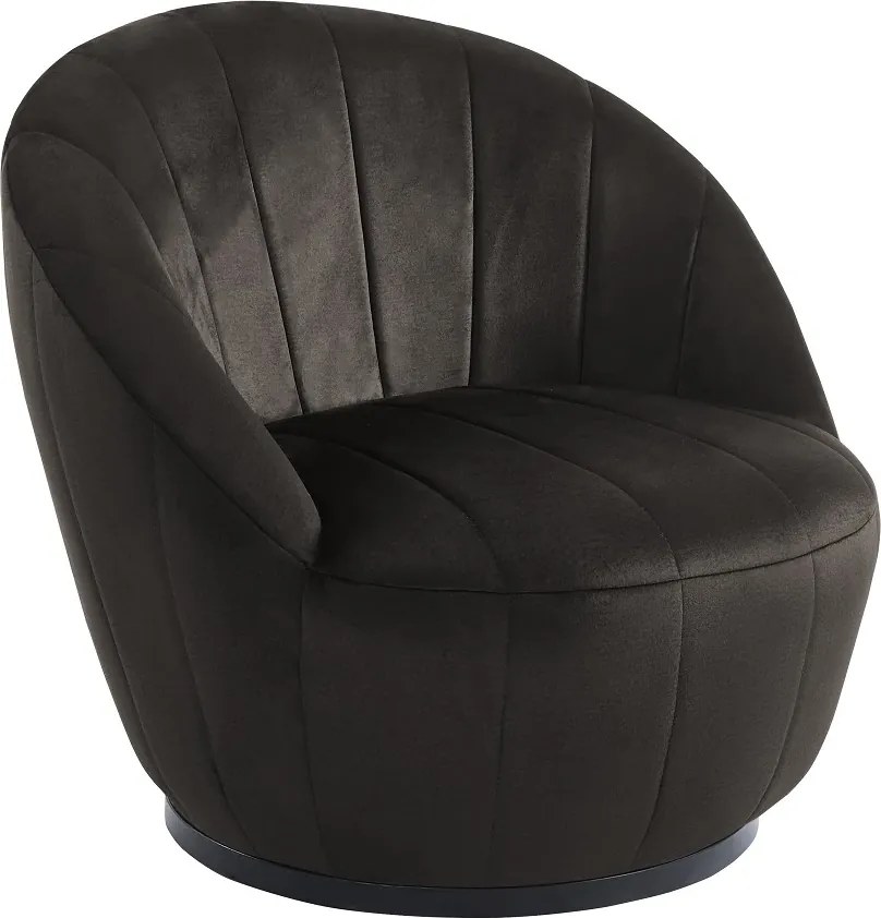 Fotoliu Rotativ – Design Modern și Confortabil, Material Textil, stofă Monolith Maro Inchis