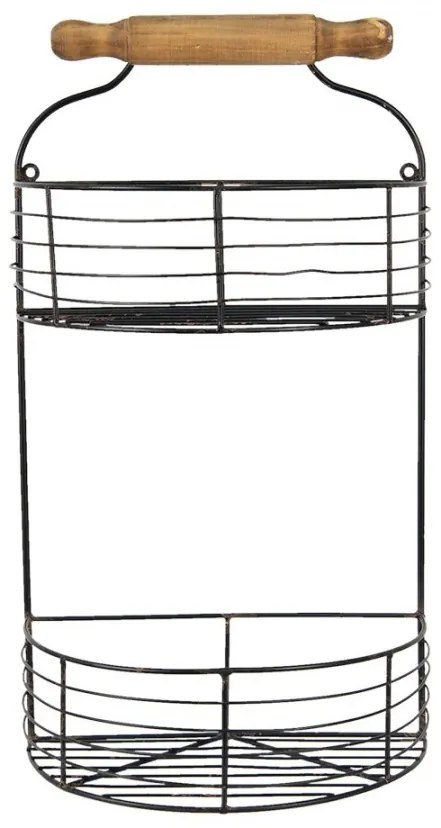 Etajera de perete, din metal, cu maner, Ferrowood