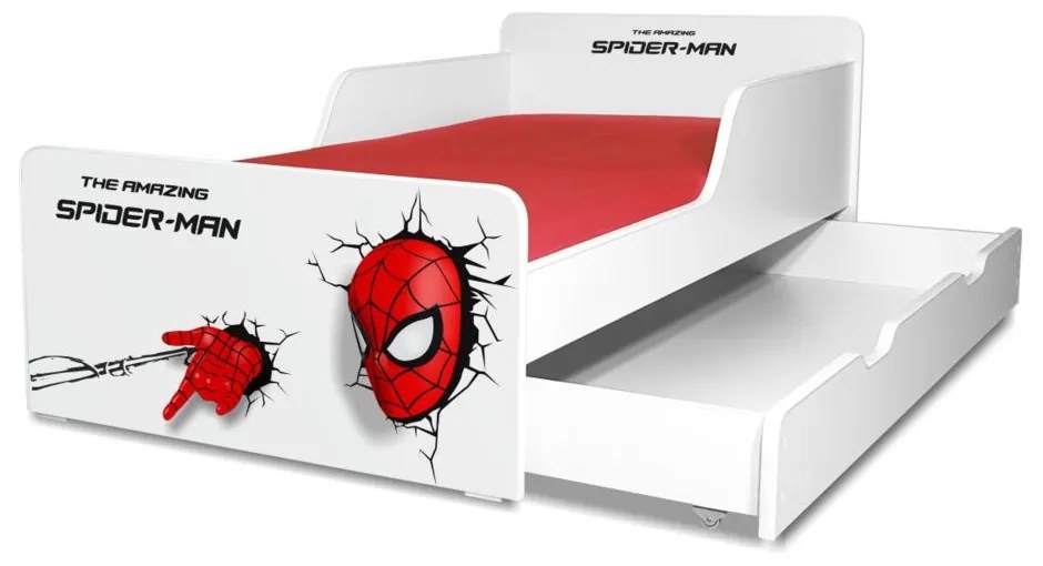 Pat pentru Baieti 2-12 ani Start Spiderman, varianta cu sertar inclus - PC-P-SPM-SRT-80