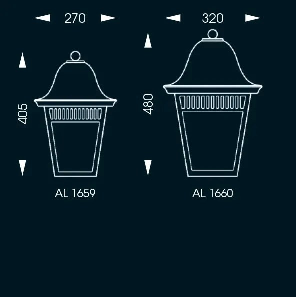 Aplica iluminat exterior din fier forjat, WL 3641