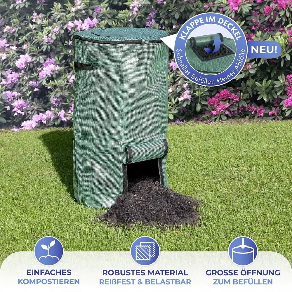 Coș pentru compost verde 2 buc. 125 l – Maximex