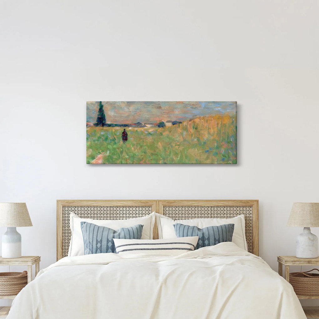Tablou - Georges Seurat, A Summer Landscape, reproducere (120x50 cm)