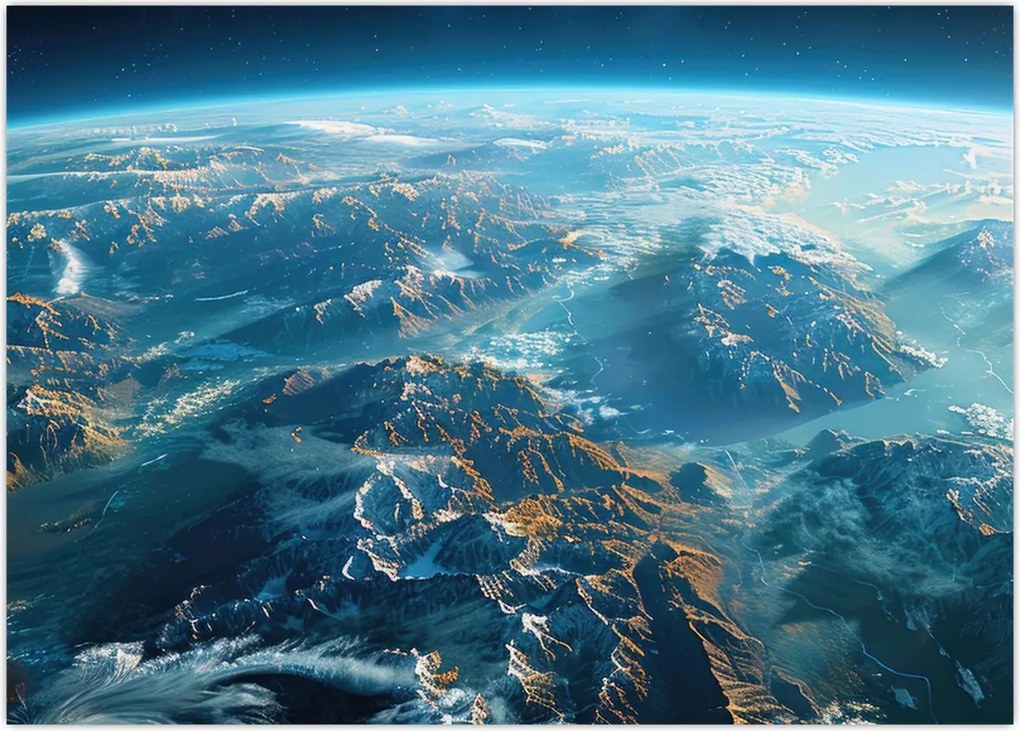 Tablou - Vedere din spațiu (70x50 cm)