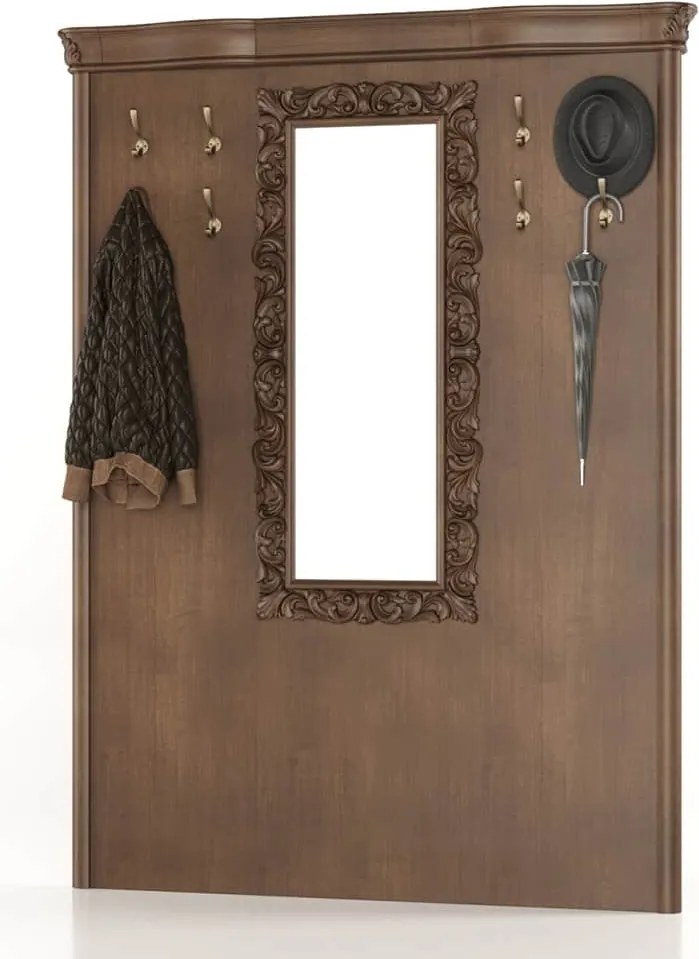 Cuier lemn masiv pentru hol Celisea, 165 × 17 × 220 cm - Ivoire