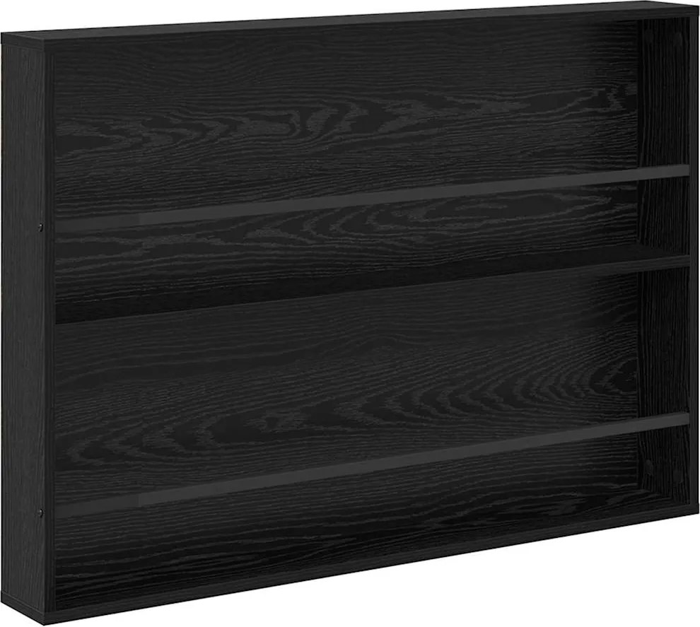 vidaXL Raft pentru reviste Stejar Negru 100 x 12 x 70 cm Lemn compozit