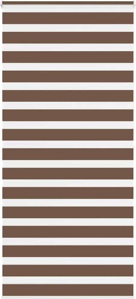 vidaXL Jaluzea tip zebra maro lățime țesătură 100,9 cm poliester