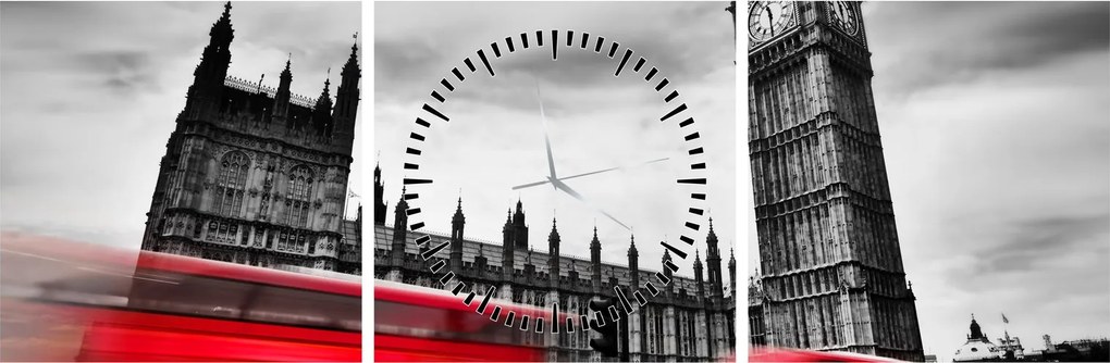 Tablou - Houses of Parliament din Londra (cu ceas) (90x30 cm)