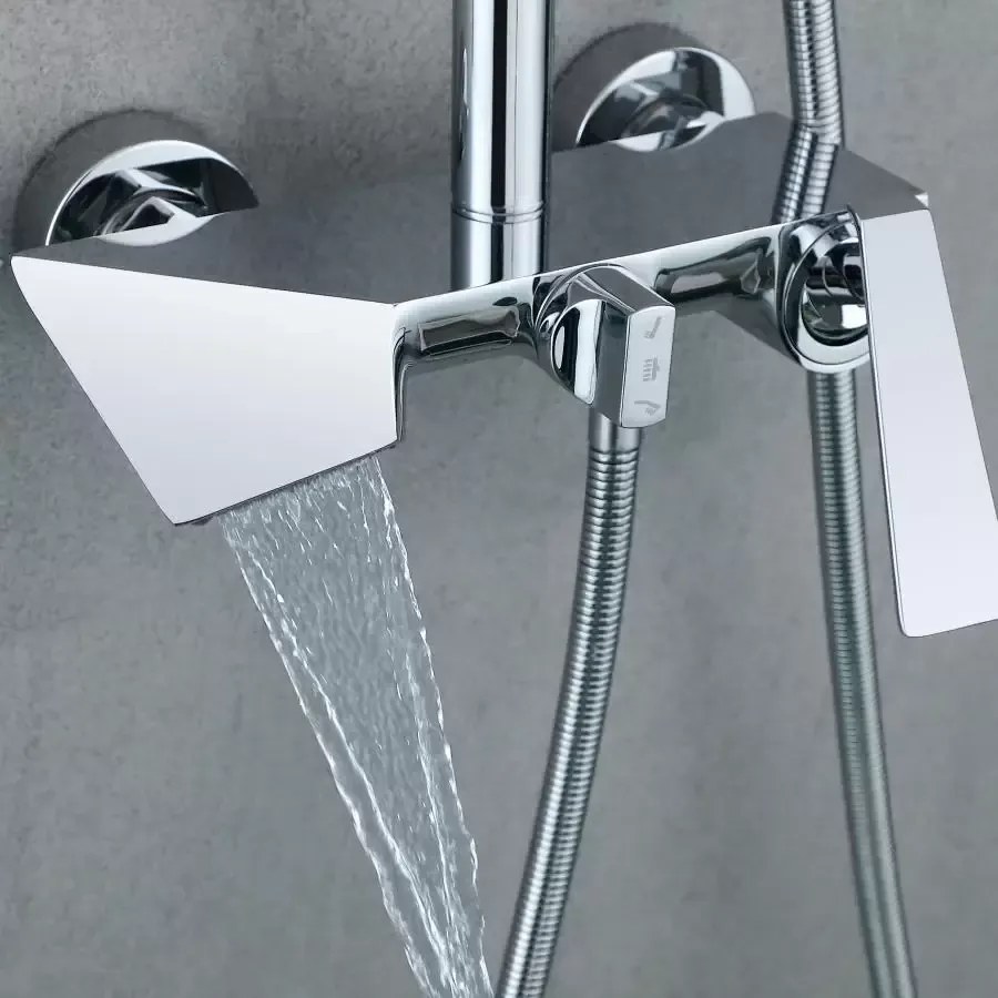Coloană de Duș Crom Model DM6720 – Design Simplu și Funcțional pentru O Experiență Deosebită