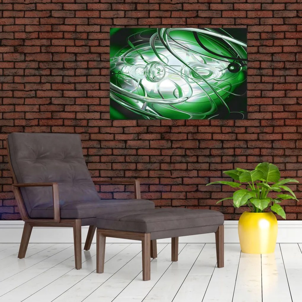 Tabloul abstract verde (90x60 cm)