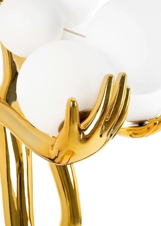 Lampa de podea decorativa cu design original Woman Premium auriu