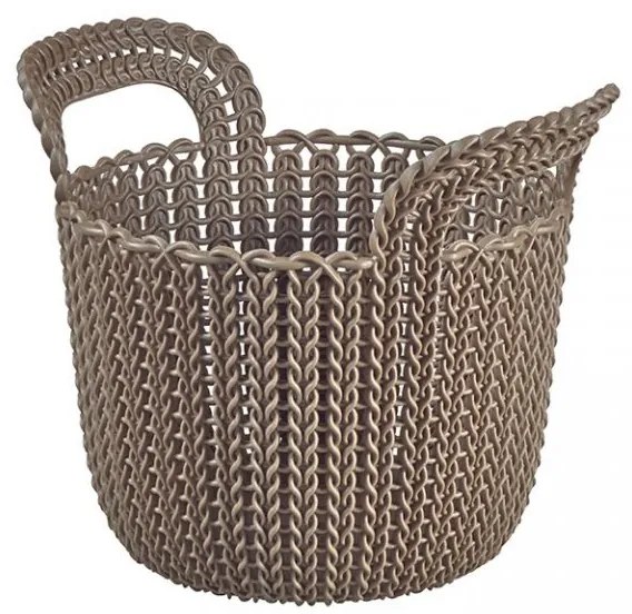 Coș rotund TRICOT 3L - CURVER maro