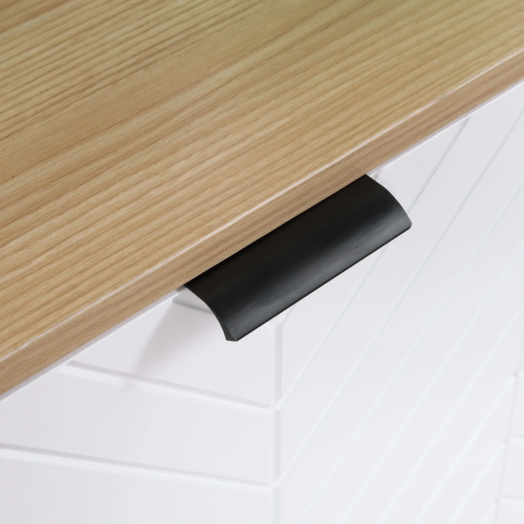 HOMCOM Bufet de depozitare scăzut mobilier cu 2 dulapuri 4 uși model de șevalet rafturi reglabile 120 x 35 x 77,4 cm alb | Aosom Romania