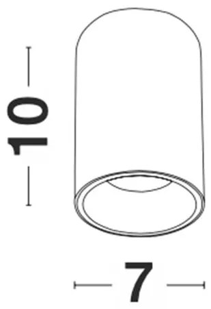 Spot aplicat tavan / plafon design modern minimalist NED alb