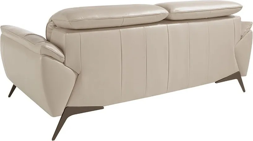 Canapea 2 locuri eleganta, design italian Cowhide leather taupe grey