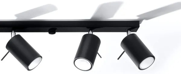 Lampă spot RING 6L 6xGU10/40W/230V negru