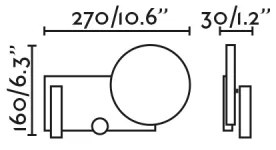 Veioză LED de perete dimabilă FARO 20058 KLEE LED/10W/230V + LED/3W dreapta