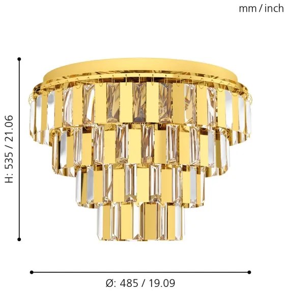 Eglo 99096 - Lustră pe lanț ERSEKA 7xE14/40W/230V