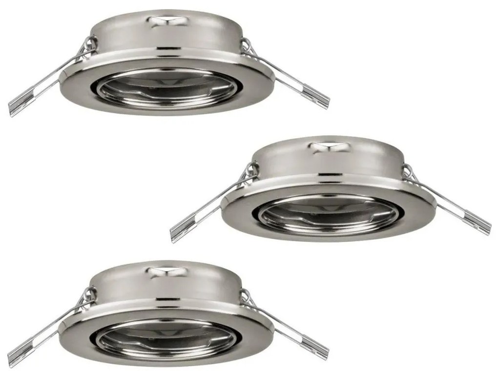 SET 3x corp de iluminat încastrat pentru baie Eglo 75675 AGULO 1xGU10/35W/230V IP23 crom