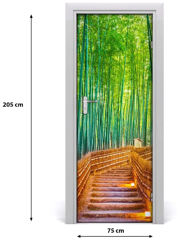 Autocolante pentru usi pădure de bambus ușă autoadezive