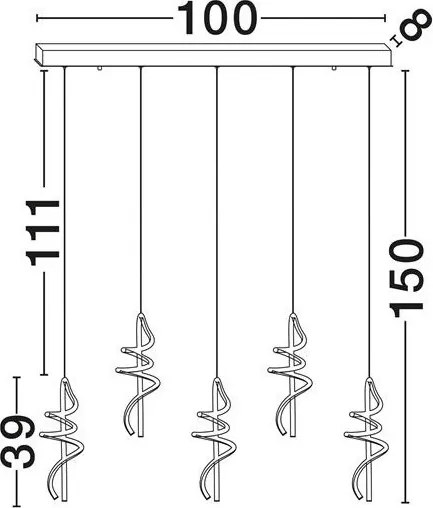 Lustra cu 4 pendule LED SOLINE